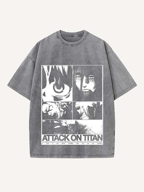 Attack on Titan Print Round Neck T-shirt