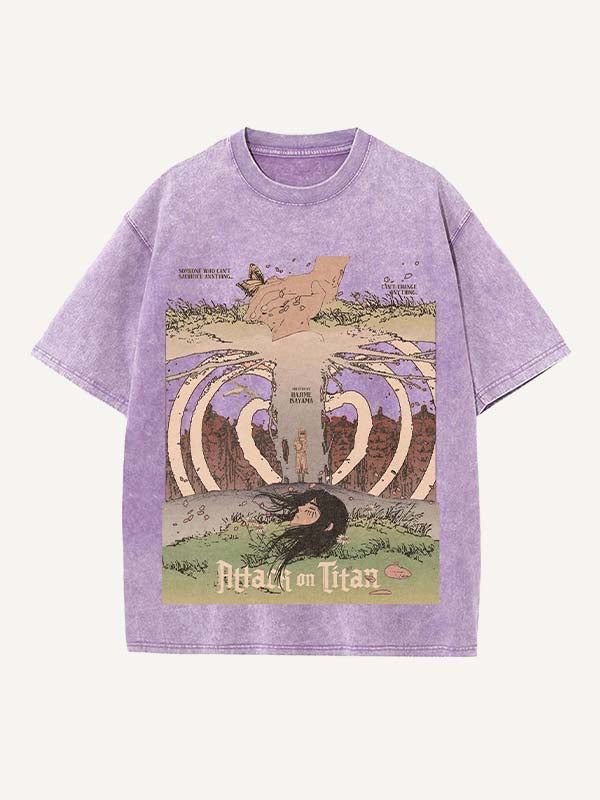 Attack on Titan Print Round Neck T-shirt
