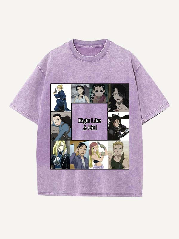 Fullmetal Alchemist Print Round Neck T-shirt