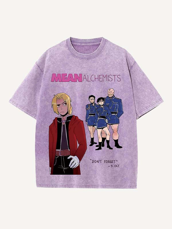 Fullmetal Alchemist Print Round Neck T-shirt