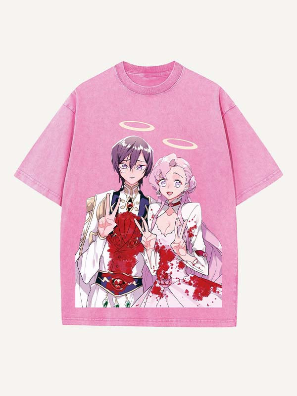 Code Geass Print Round Neck T-shirt