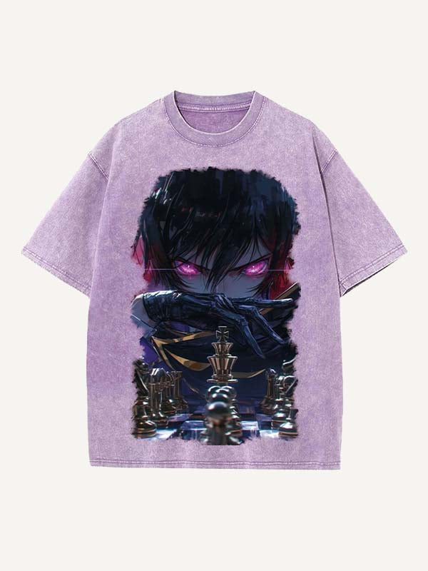 Code Geass Print Round Neck T-shirt