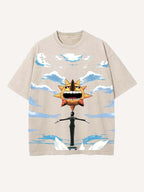 Soul Eater Print Round Neck T-shirt