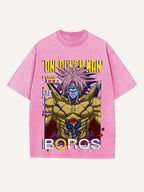 One-Punch Man Print Round Neck T-shirt