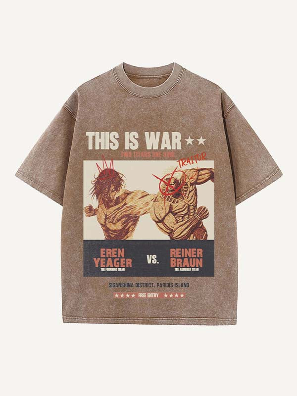 Attack on Titan Print Round Neck T-shirt