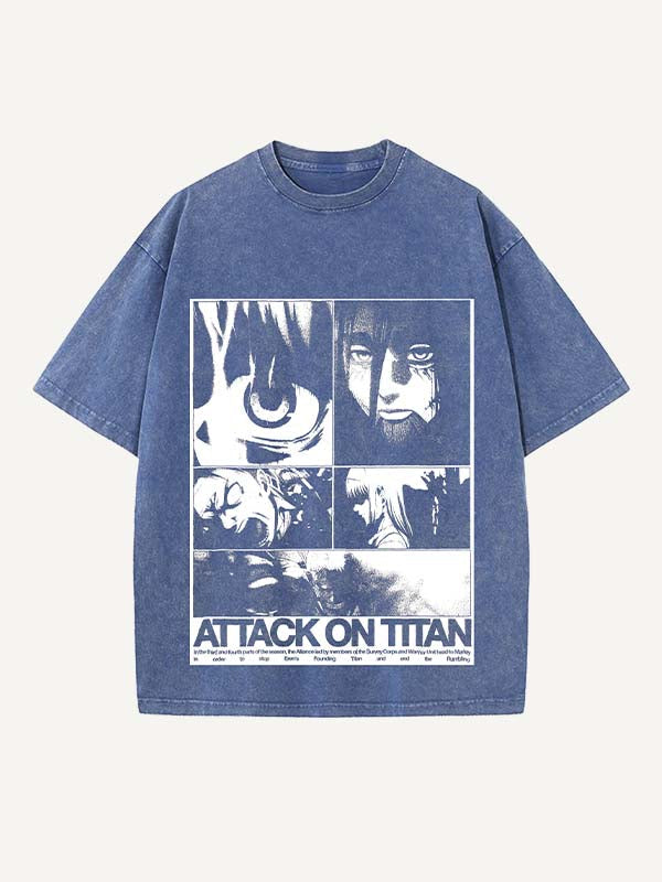 Attack on Titan Print Round Neck T-shirt
