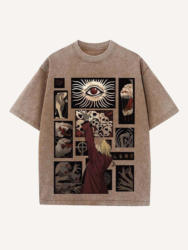 Fullmetal Alchemist Print Round Neck T-shirt