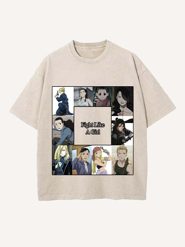 Fullmetal Alchemist Print Round Neck T-shirt
