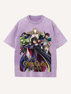 Code Geass Print Round Neck T-shirt
