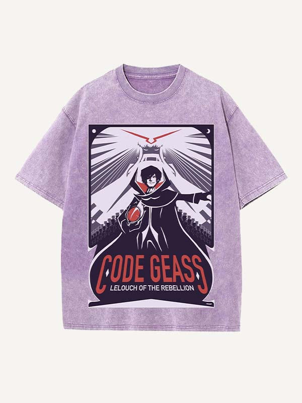 Code Geass Print Round Neck T-shirt