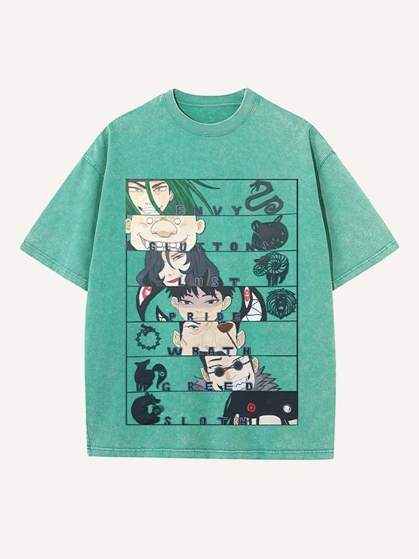 Fullmetal Alchemist Print Round Neck T-shirt