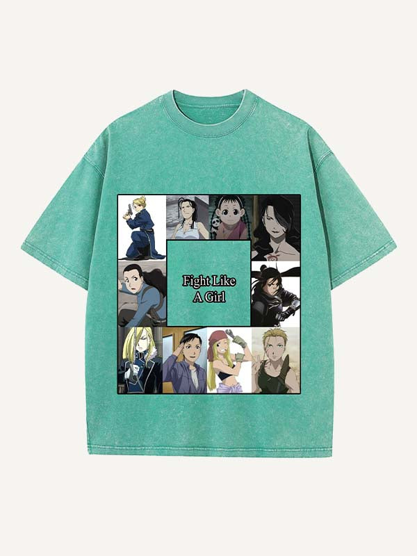 Fullmetal Alchemist Print Round Neck T-shirt