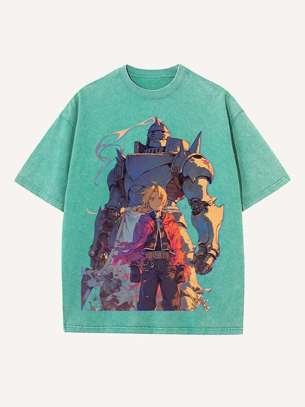 Fullmetal Alchemist Print Round Neck T-shirt