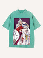 Inuyasha Print Round Neck T-shirt
