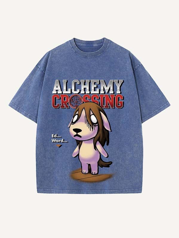 Fullmetal Alchemist Print Round Neck T-shirt
