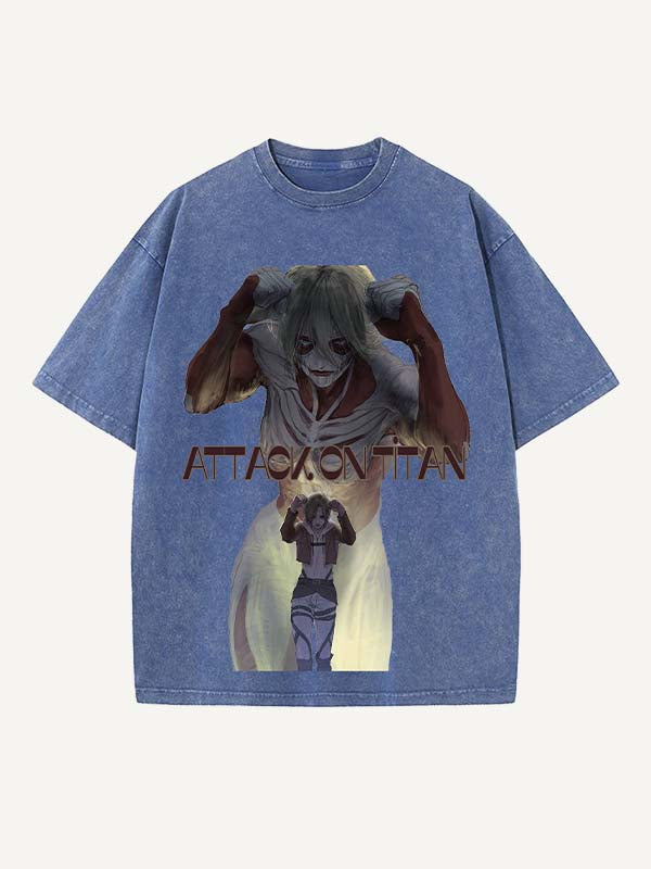 Attack on Titan Print Round Neck T-shirt