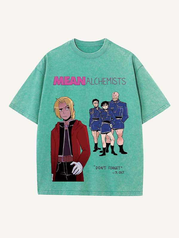 Fullmetal Alchemist Print Round Neck T-shirt