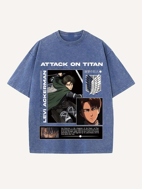 Attack on Titan Print Round Neck T-shirt