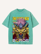 One-Punch Man Print Round Neck T-shirt