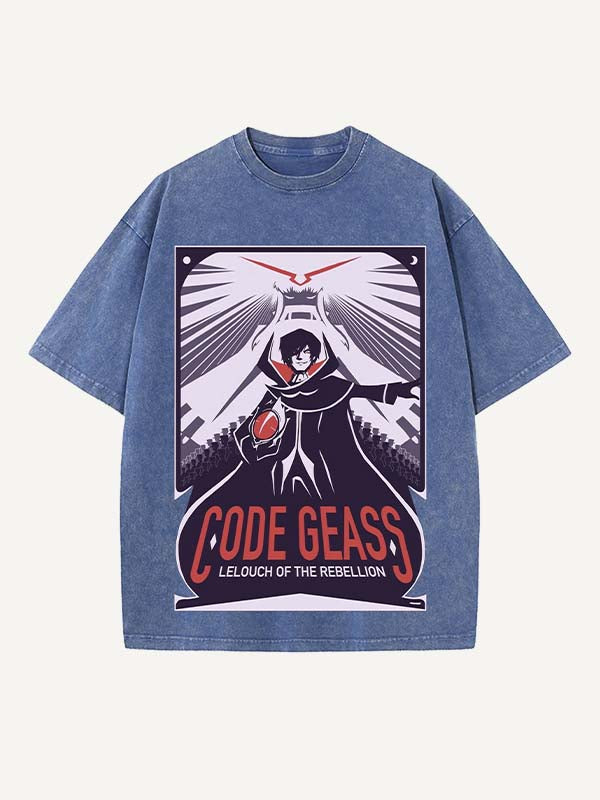 Code Geass Print Round Neck T-shirt