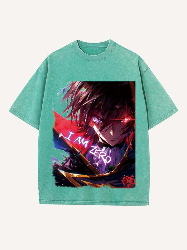 Code Geass Print Round Neck T-shirt