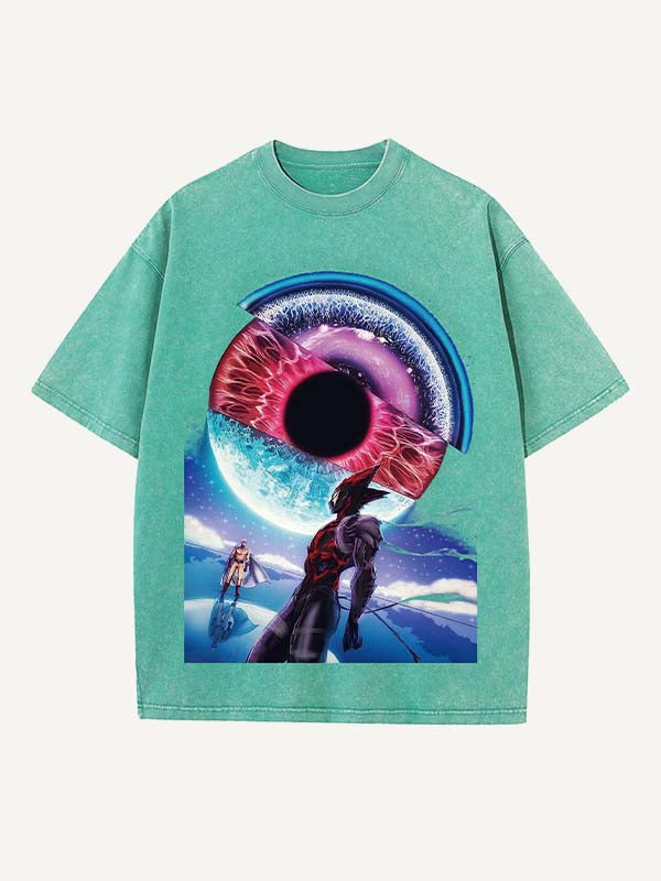 One-Punch Man Print Round Neck T-shirt