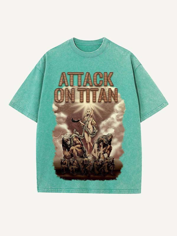 Attack on Titan Print Round Neck T-shirt