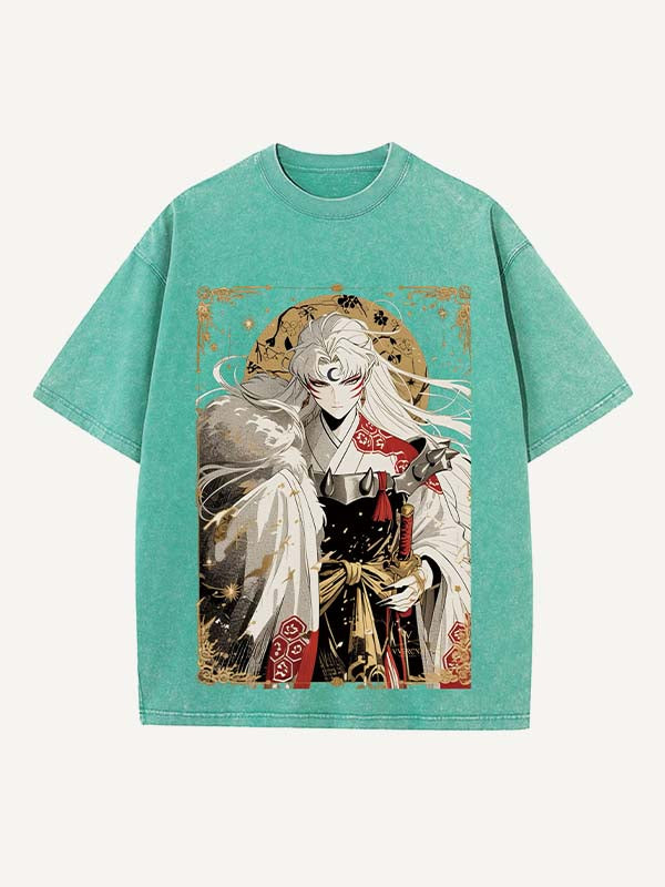 Inuyasha Print Round Neck T-shirt